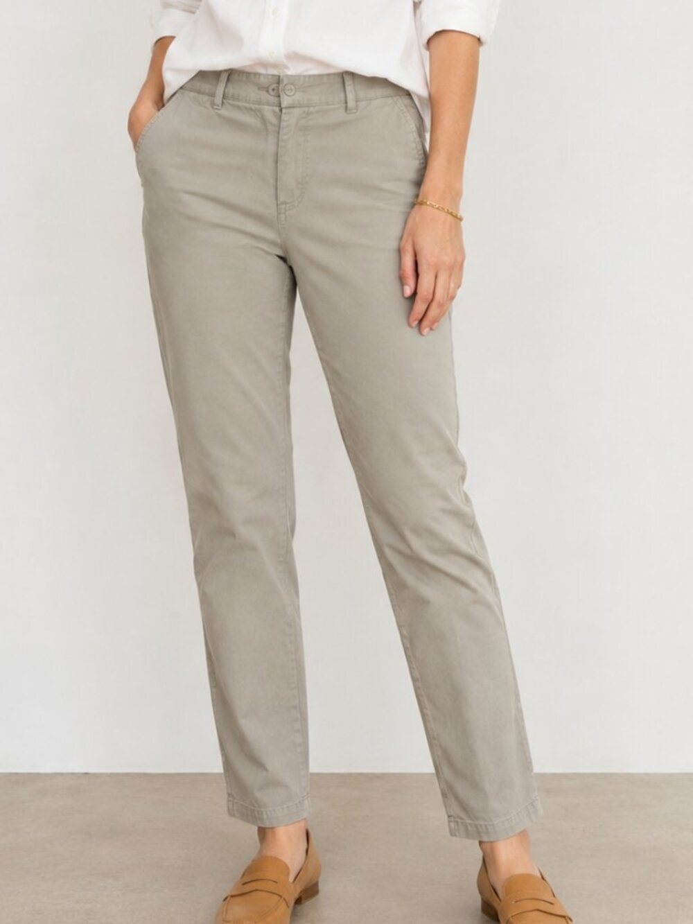 Gerry Weber Light Olive Stretch Cotton Pants Size 12/14
